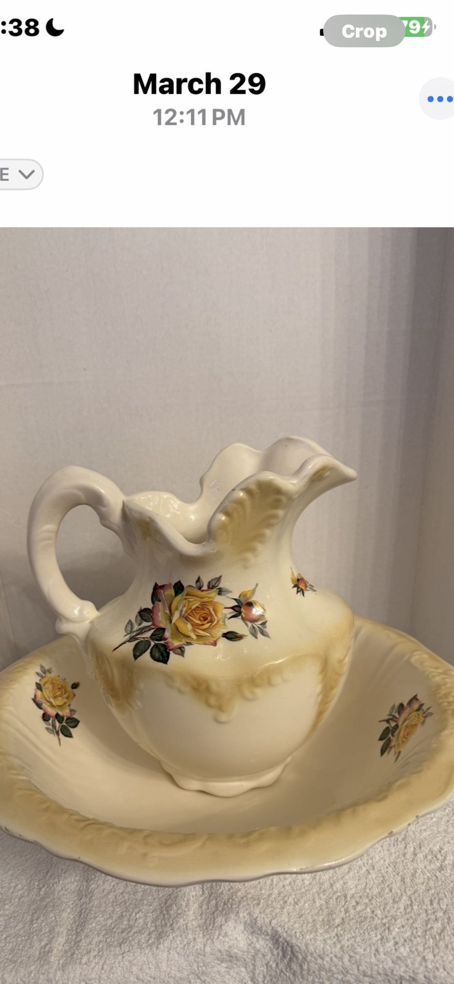 Vintage Pitcher And Bowl 
