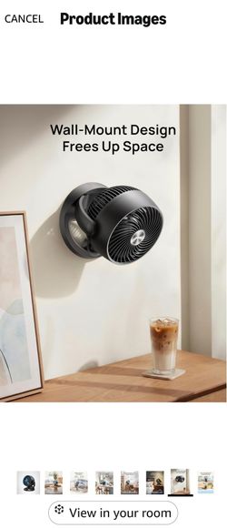 A fan that can be hung on the wall.