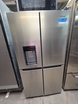 WHIRLPOOL 4 DOOR STAINLESS STEEL REFRIGERATOR