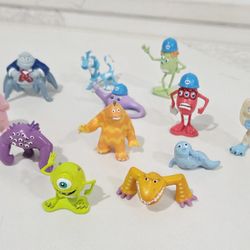 Lot of 12 Disney "Fright Packs" Monsters Inc 1" PVC Figurines 2001