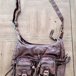 Faux Leather Over The Shoulder Purse, Adjustable Straps