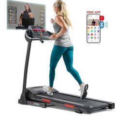 Sunny Health & Fitness Folding Treadmill w/ Mat