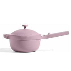 Our Place Perfect Pot - Mini 2.5 Qt Nonstick Ceramic Sauce Pan with Lid | Versatile Cookware for Stovetop and Oven | Steam, Bake, Braise, Roast | PTFE