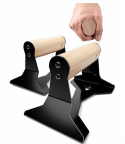 Push-Up Bars with Wooden Handles
