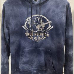 TRUE RELIGION BUDDHA SILVER FOIL PULLOVER HOODIE