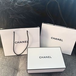 Authentic Chanel Gift Bags And Box