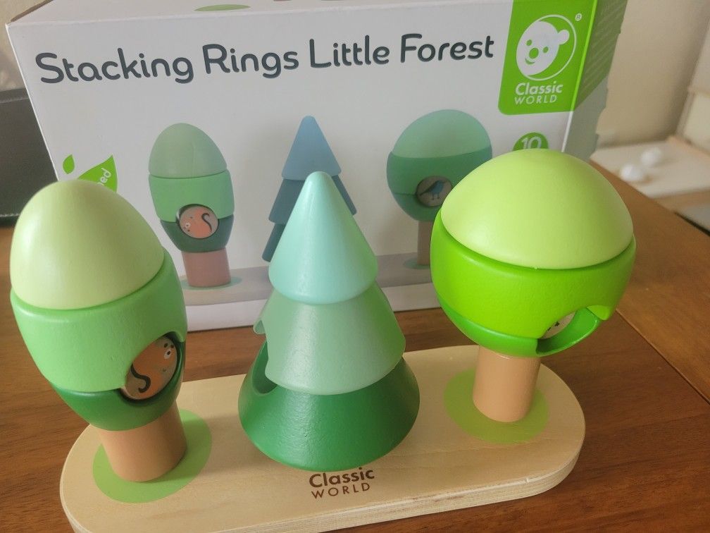 Stacking Rings Little Forest Wood Kids Educational Toy
