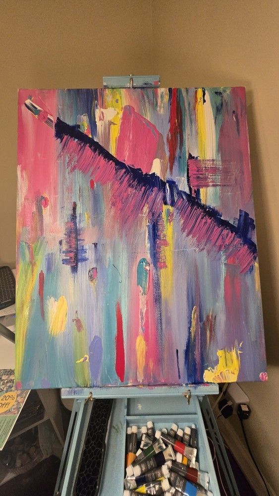 Abstract Acrylic On Canvas