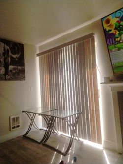 Glass end table and living room table