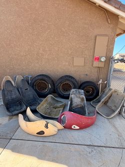 vw Baja sandrail parts lot