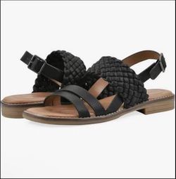 White Mountain Macaroni Girl Sandals- black 7