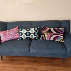 Couch (Brand New) Turquoise. 6 ft.