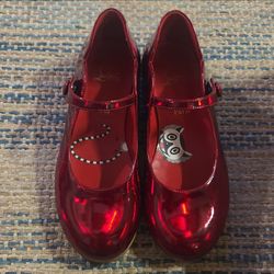 Christian Louboutin Red Patent Mary Jane Flats - TODDLER Size EU 31/ US 13