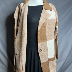 Cardigan | Brown | Plaid
