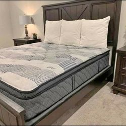 DELUXE BRAND NEW QUEEN PILLOWTOP MATTRESS AND BOXSPRING SET SAME DAY DELIVERY 