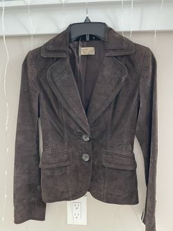 Natural Leather Jacket- XS( Dark brown Color )