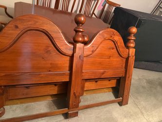 King bed frame and headboard