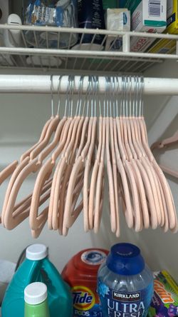 Velvet pink hangers