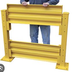 Uline Heavy Duty Double Lift Out Rail Guard 10’. 