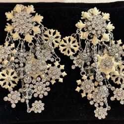 Lunch At The Ritz Snowflake Earrings