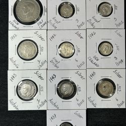 10 Foreign Silver Coins 