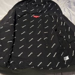 Supreme Demin Jacket Black Size L- fits like a medium cropped