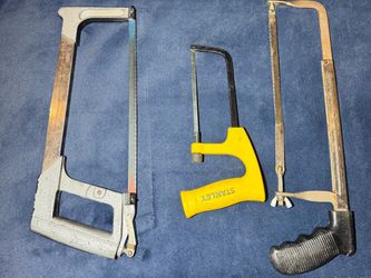 Lot of 3 Hacksaws Including Stanley