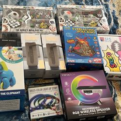 New Toys, Bluetooth Speakers, LED Lights, Smart Watch Bundle