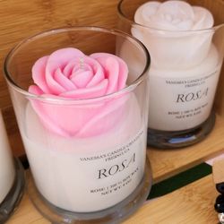 Rose Candles Soy Wax Natural Gifts Home Decors