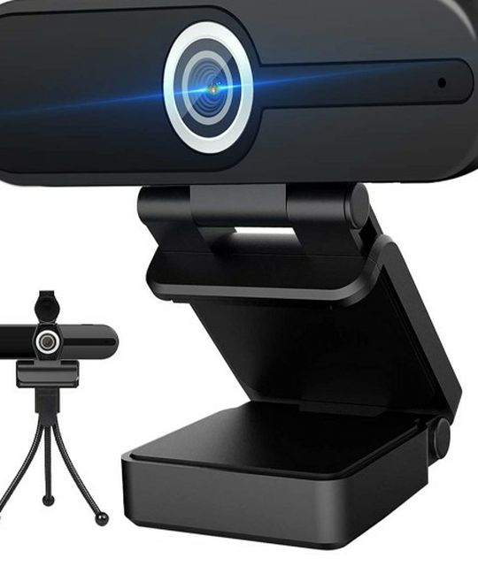 4K Webcam with Microphone Computer Camera 8MP USB Webcam 1080P for Video Calling, Conference, Streaming, Webcam with Privacy Cover and Mini Tripod