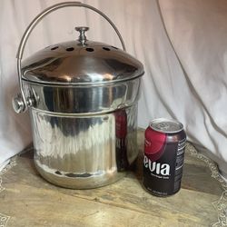 Stainless Steel Compost Canister For Kitchen Countertop