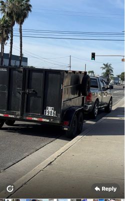 Stolen dump by Broadway and Manchester