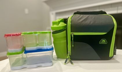 Brand New Insulated Lunch Box – With Container & Bottle 