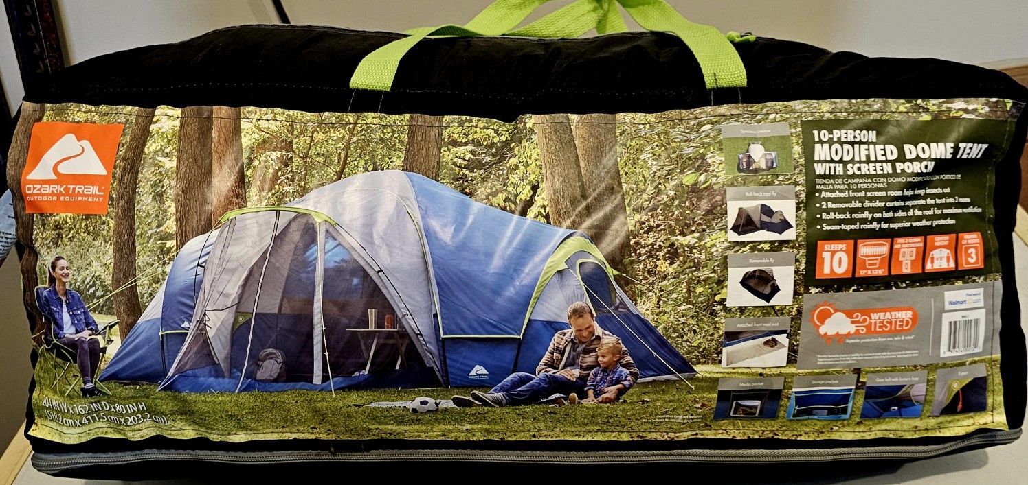Ozark Trail 10-Person Dome TENT with Screen Porch