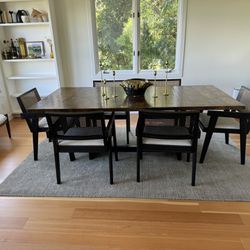 Arhaus Dining Table And 6 Chairs 