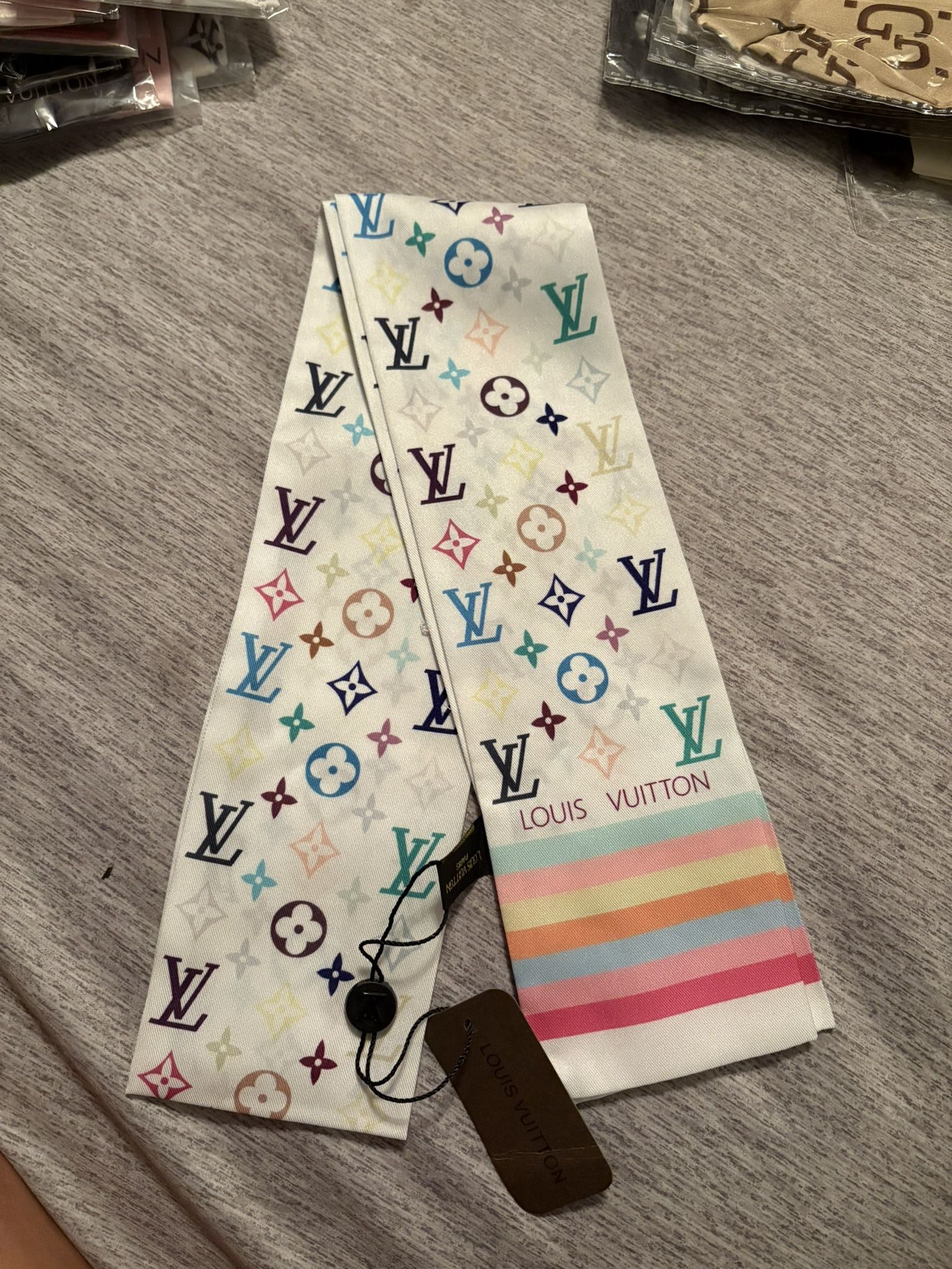 LV White Monogram Multicolor Bandeau