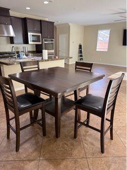 High top table and chairs