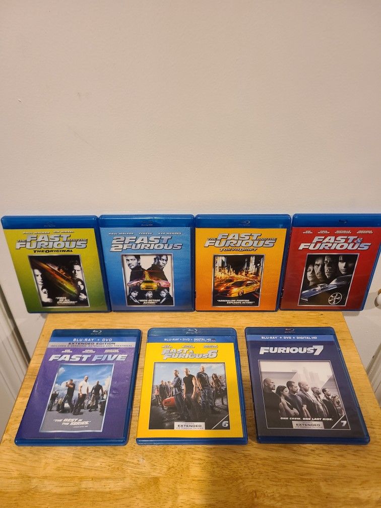 Fast & Furious Blu Ray Movie Collection