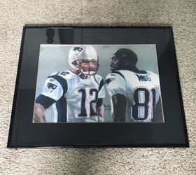 New England Patriots Tom Brady & Randy Moss Framed Portrait