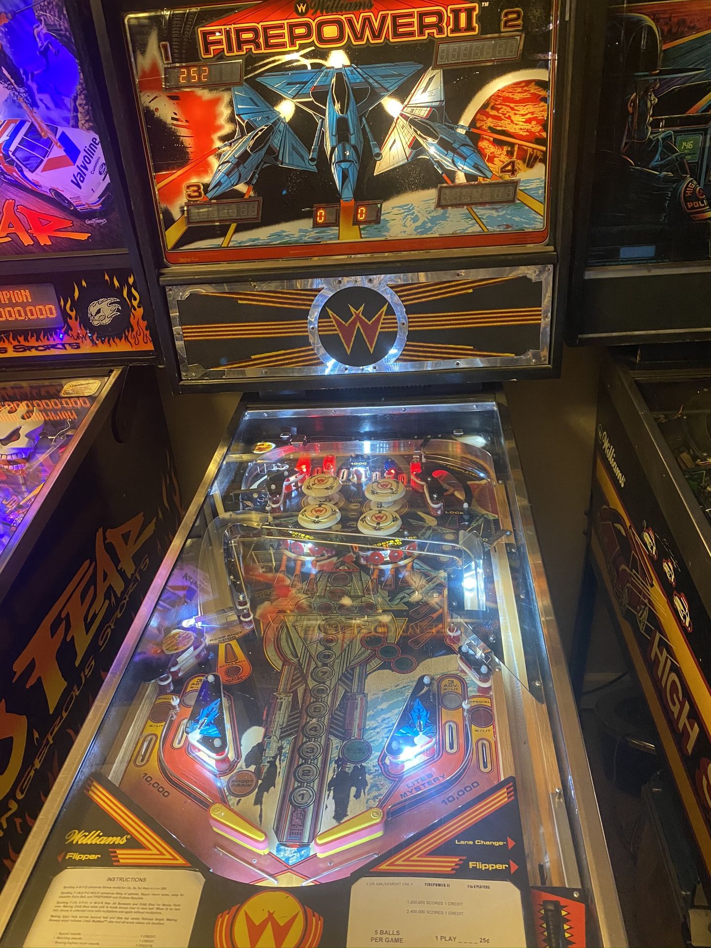 Firepower 2 pinball machine.