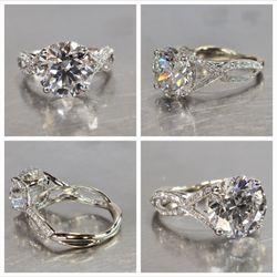 4 ct lab grown diamond ring