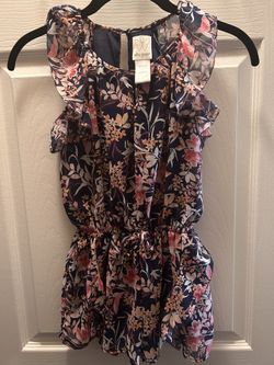 Size 7 Little Girls Romper/ Back to school