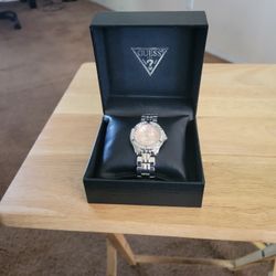 Women's Pink & Silver Watch Bracelet 