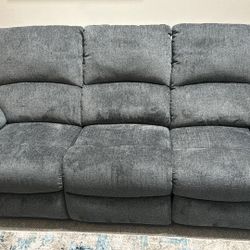 Draycoll Slate Gray 2 Piece Reclining Sofa and Loveseat Set /Paula 