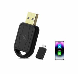 ossomo Wireless CarPlay Adapter,2 in 1 CarPlay & Android Auto Wireless Adapter for Cars,Convert Wired to Wireless with USB/Type-C,Plug Play Car Play f
