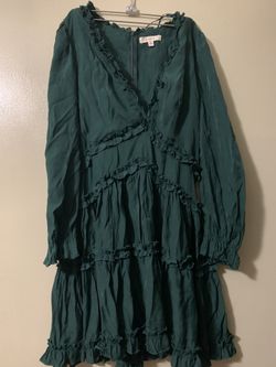 Long Sleeve Emerald/Hunter Green Dress