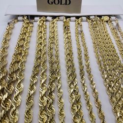 Christmas sale! 14K Diamond Cut Rope Chains! 1-14mm in stock currently, see below for sizes!