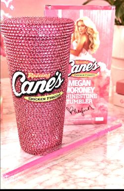 NEW LIMITED EDITION Raising Canes Megan Moroney Pink Cloud 9 Rhinestone Tumbler