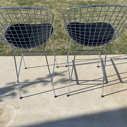 Bar Stools (Bertoia Style Mid Century)