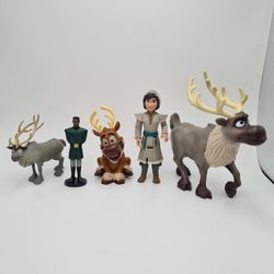 Disney Frozen Action Figures Figurines Lot Of 5